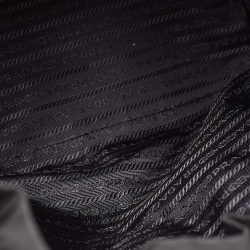 Prada Black Nylon Double Pocket Drawstring Backpack