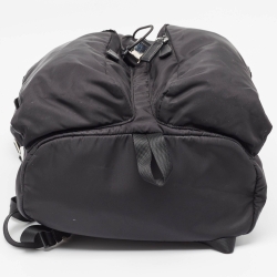 Prada Black Nylon and Saffiano Leather Backpack