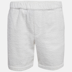 Prada White Cotton Terry Shorts M