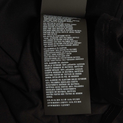 Prada Black Stretch Cotton Re-Nylon Detail Pocket Polo T-Shirt S