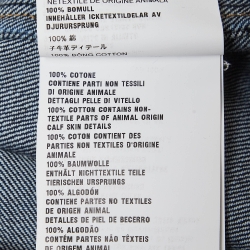 Pre Owned Prada Indigo Blue Denim Logo Plaque Detail Bowling Shirt XL