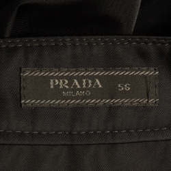 Pre Owned Prada Black Synthetic Cargo Pants 3XL