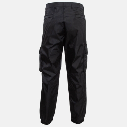 Pre Owned Prada Black Synthetic Cargo Pants 3XL