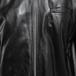 Prada Black Leather and Nylon Reversible Jacket XL