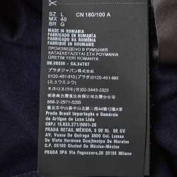 Pre Owned Prada Navy Blue Jersey Pocket Detailed T-Shirt L