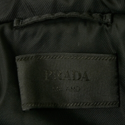 مملوكة مسبقًا Prada Black Nylon Quilted Down Gilet XL 