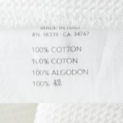 Pre Owned Prada Off White Waffle Knit Crew Neck T-Shirt M