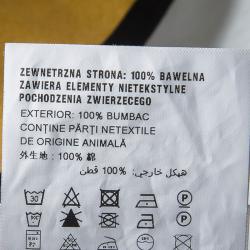 Pre Owned Prada White Cotton Contrast Striped Bottom Short Sleeve Button Front Shirt L