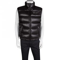 Pre Owned Prada Black Sleeveless Quilted Down Jacket 3XL