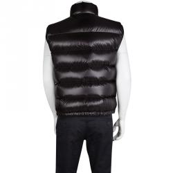 Pre Owned Prada Black Sleeveless Quilted Down Jacket 3XL
