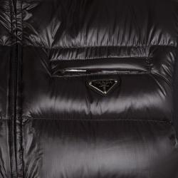 Pre Owned Prada Black Sleeveless Quilted Down Jacket 3XL