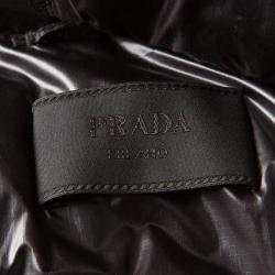 Pre Owned Prada Black Sleeveless Quilted Down Jacket 3XL