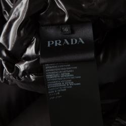 Pre Owned Prada Black Sleeveless Quilted Down Jacket 3XL