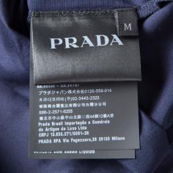 Pre Owned Prada Navy Blue Cotton Jersey Short Sleeve Crew Neck T-Shirt M