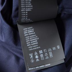 Pre Owned Prada Navy Blue Cotton Jersey Short Sleeve Crew Neck T-Shirt M