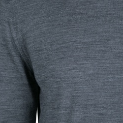 Pre Owned Prada Grey Slub Knit Long Sleeve Crew Neck Sweater L