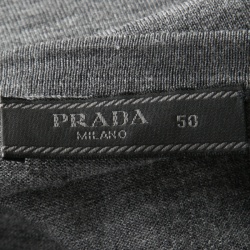 Pre Owned Prada Grey Slub Knit Long Sleeve Crew Neck Sweater L