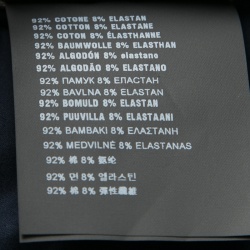 Pre Owned Prada Navy Blue Jersey Contrast Trim Long Sleeve Sport T-Shirt XL