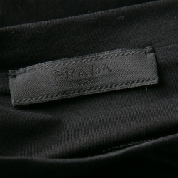 Pre Owned Prada Black Contrast Side Panel Detail Long Sleeve T-Shirt XL