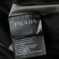 Pre Owned Prada Black Contrast Side Panel Detail Long Sleeve T-Shirt XL