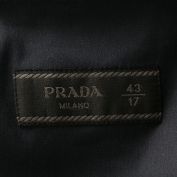 Pre Owned Prada Navy Blue Cotton Button Front Long Sleeve Shirt XXL