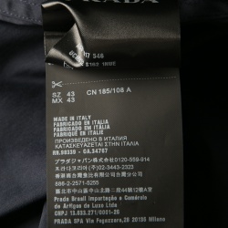 Pre Owned Prada Navy Blue Cotton Button Front Long Sleeve Shirt XXL