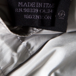 Prada Grey Nylon Toggle Cord Detail Elasticized Waist Casual Pants M