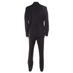 Prada Black Wool and Mohair Tailored Suit 2XL