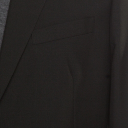 Prada Black Wool and Mohair Tailored Suit 2XL