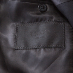 Prada Black Wool and Mohair Tailored Suit 2XL