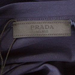 Pre Owned Prada Navy Blue Cotton Jersey Short Sleeve Crew Neck T-Shirt L