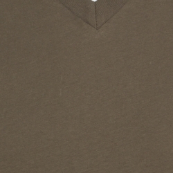 Pre Owned Prada Khaki Green Melange Cotton V Neck Short Sleeve T-Shirt M