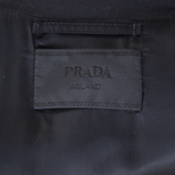 Prada Bicolor Wool and Mohair Studded Zip Front Jacket S