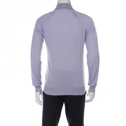 Prada Lavender Cashmere Silk Raglan Sleeve Turtleneck Sweater L