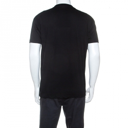 Pre Owned Prada Black Cotton Front Patch Pocket Detail T-Shirt L