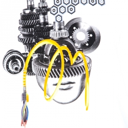 Pre Owned Prada White Cotton Graphic Print Crew Neck T-Shirt M