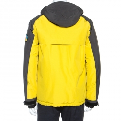 Prada Yellow And Grey Technical Fabric Zip Front Jacket M