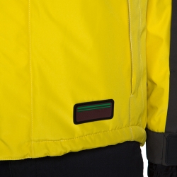 Prada Yellow And Grey Technical Fabric Zip Front Jacket M