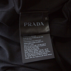 Pre Owned Prada Black Cotton Patch Pocket Detail T-Shirt M