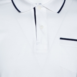 Prada White Cotton Short Sleeve Polo T-Shirt M
