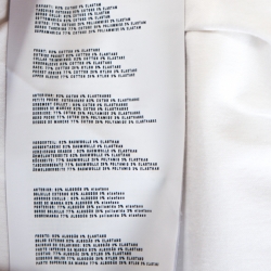 Pre Owned Prada White Stretch Cotton Contrast Hem Detail T-Shirt M