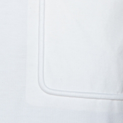 Pre Owned Prada White Stretch Cotton Contrast Hem Detail T-Shirt M