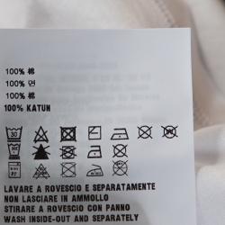 Pre Owned Prada White Cotton Logo Print Crew Neck T-Shirt M 