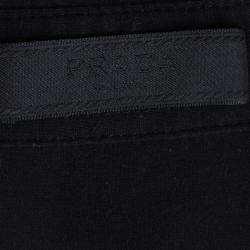 مملوكة مسبقًا تيشيرت برادا بولو قطن أسود للرجال L