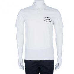 مملوكة مسبقًا Prada Men's White Polo Shirt XL