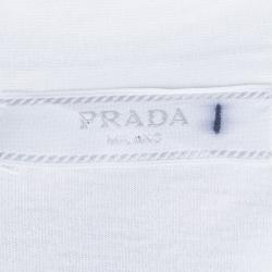 مملوكة مسبقًا Prada Men's White Polo Shirt XL