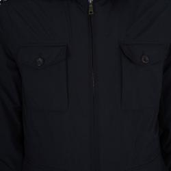 Pre Owned Prada Zip Front Pocket Detail Men's Jacket L