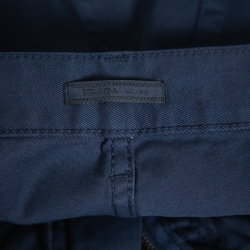 Pre Owned Prada Navy Blue Drill Trousers M