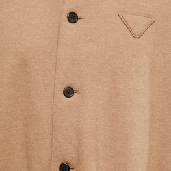 Prada Tan Brown Cashmere & Wool Shirt 2XL
