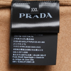 Prada Tan Brown Cashmere & Wool Shirt 2XL